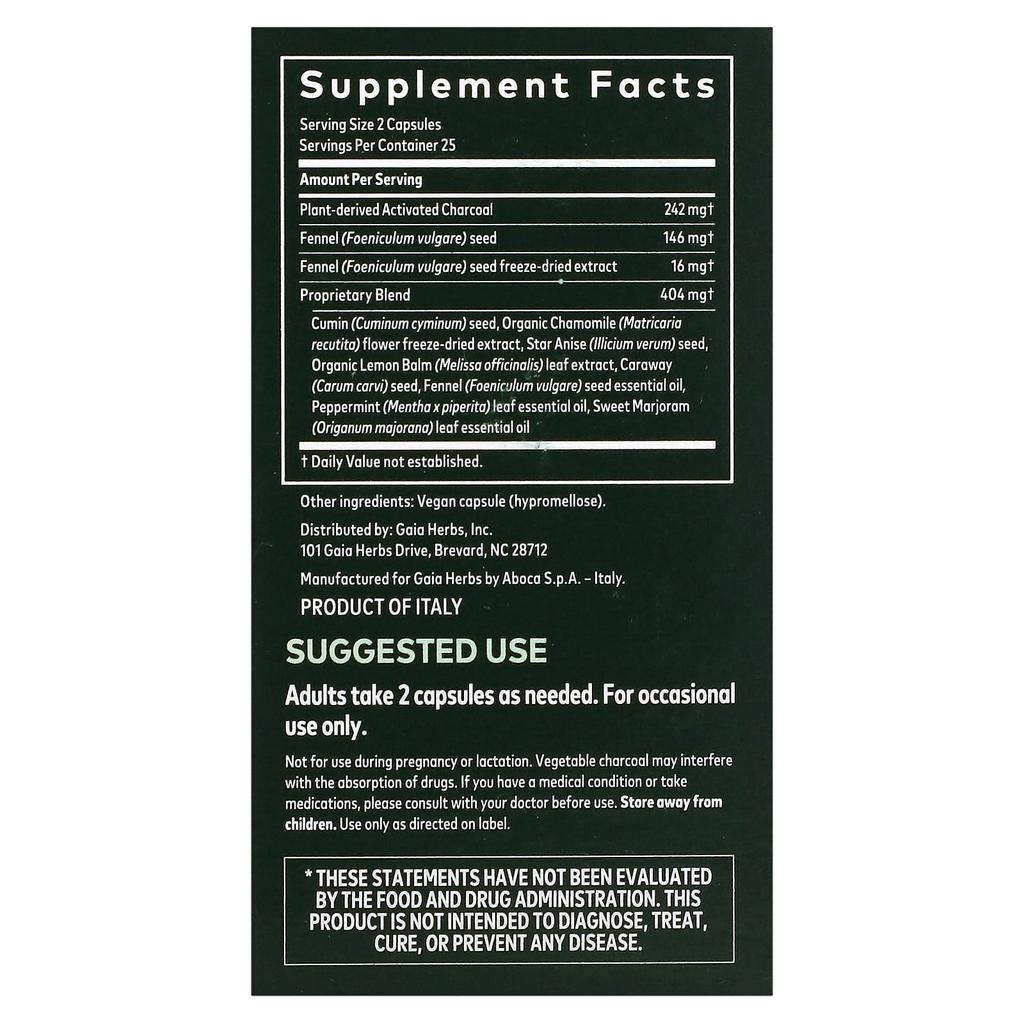 Gas and Bloating Relief, 50 Veggie Capsules