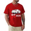 Skyline R35 GTR Jdm Japanese Car Drift T Shirt Harajuku Short Sleeve T-shirt Cotton Graphics Tshirt Tops