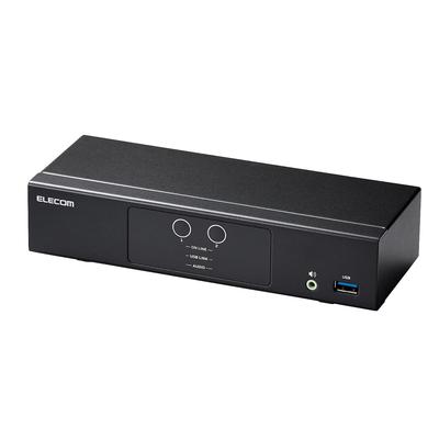 ELECOM PC Switcher KVM Switch HDMI 2 порта коммутация 2 ПК 4K60Hz функция эмуляции KVM-NHUS2