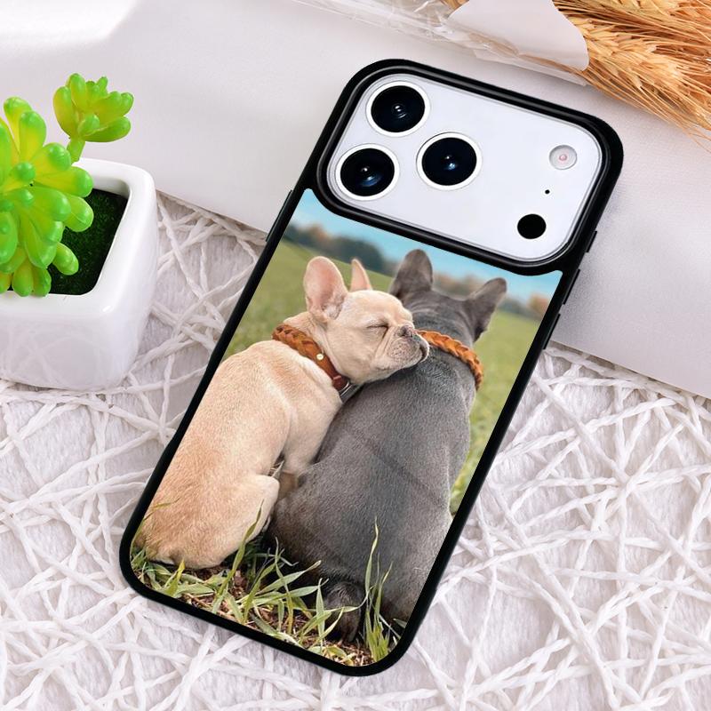 Чехол для телефона с французским бульдогом для iPhone 17 Air 16 15 11 12 14 13 Pro Max Ударопрочный чехол