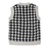 Women's Casual V-Neck Pullover Shirt Collision Color Sleeveless Sweater Vest