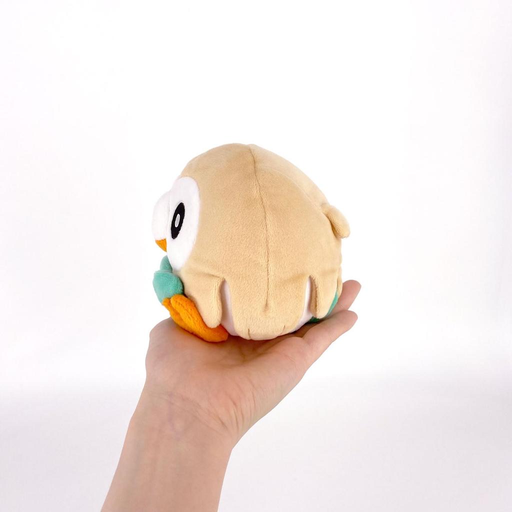 Sanei Boeki Pokemon ALL STAR COLLECTION Rowlet Plush x D12 x Pokemon PP54 (S) Toy, W11.5 H11.5cm,