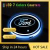 Новая наклейка на машину 2026 года для Ford 7 цветов Светодиодная подсветка подстаканника автомобиля Светящаяся подставка для стакана Водная подставка для Ford Escape Kuga Mondeo Ecos