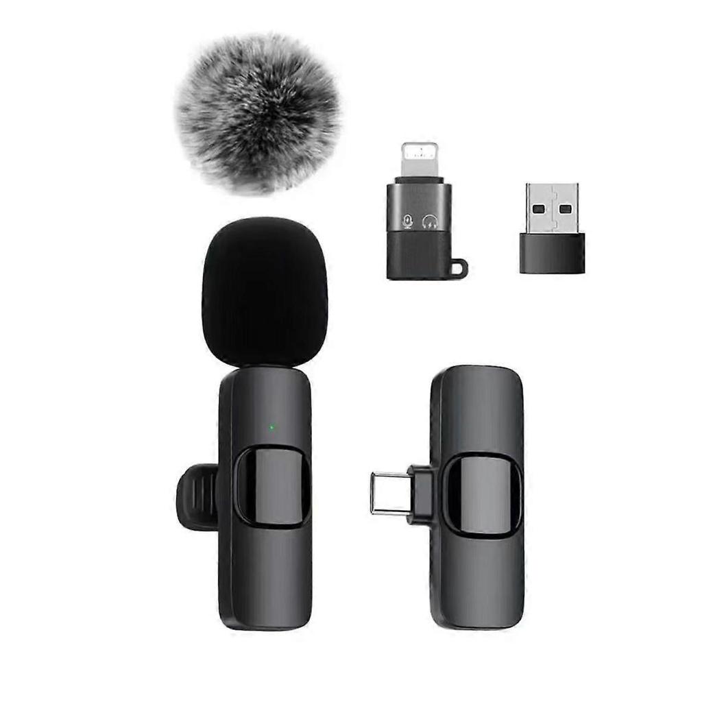 Popular Magnetic Wireless Button Bluetooth Microphone for Outdoor Mobile Phone LIVE Recording, Noise Reduction-6