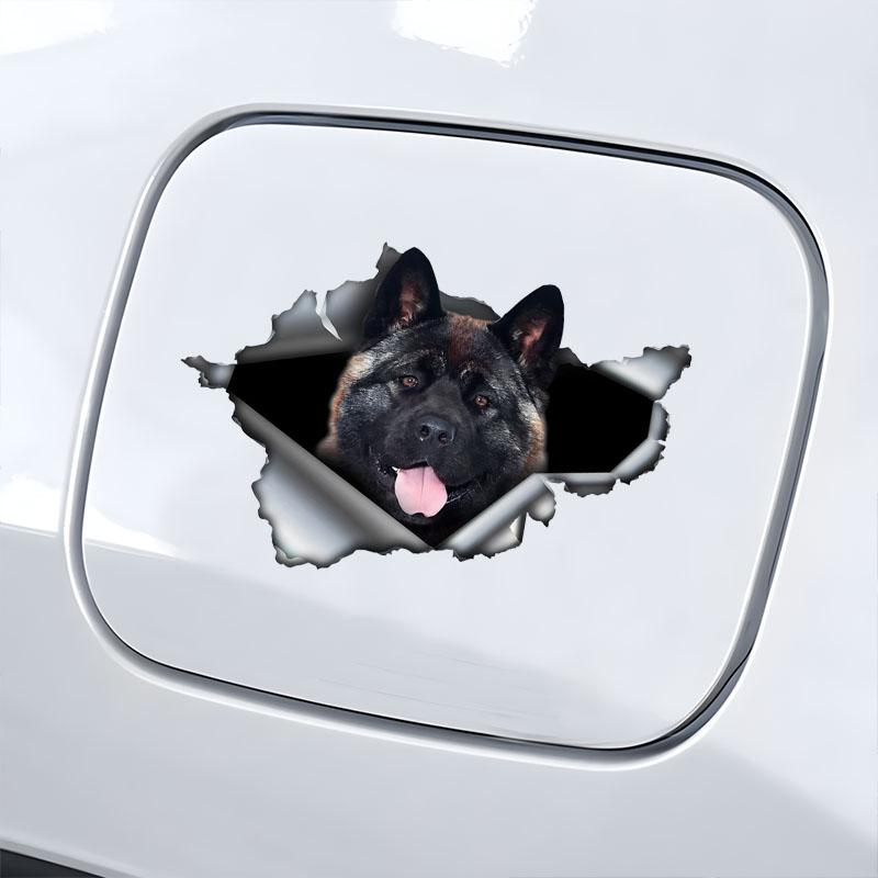 Наклейки на автомобиль Американская Акита, Водонепроницаемые ПВХ наклейки с животными с 3D-эффектом, Защита от царапин и увеличение удовольствия Автозапчасти