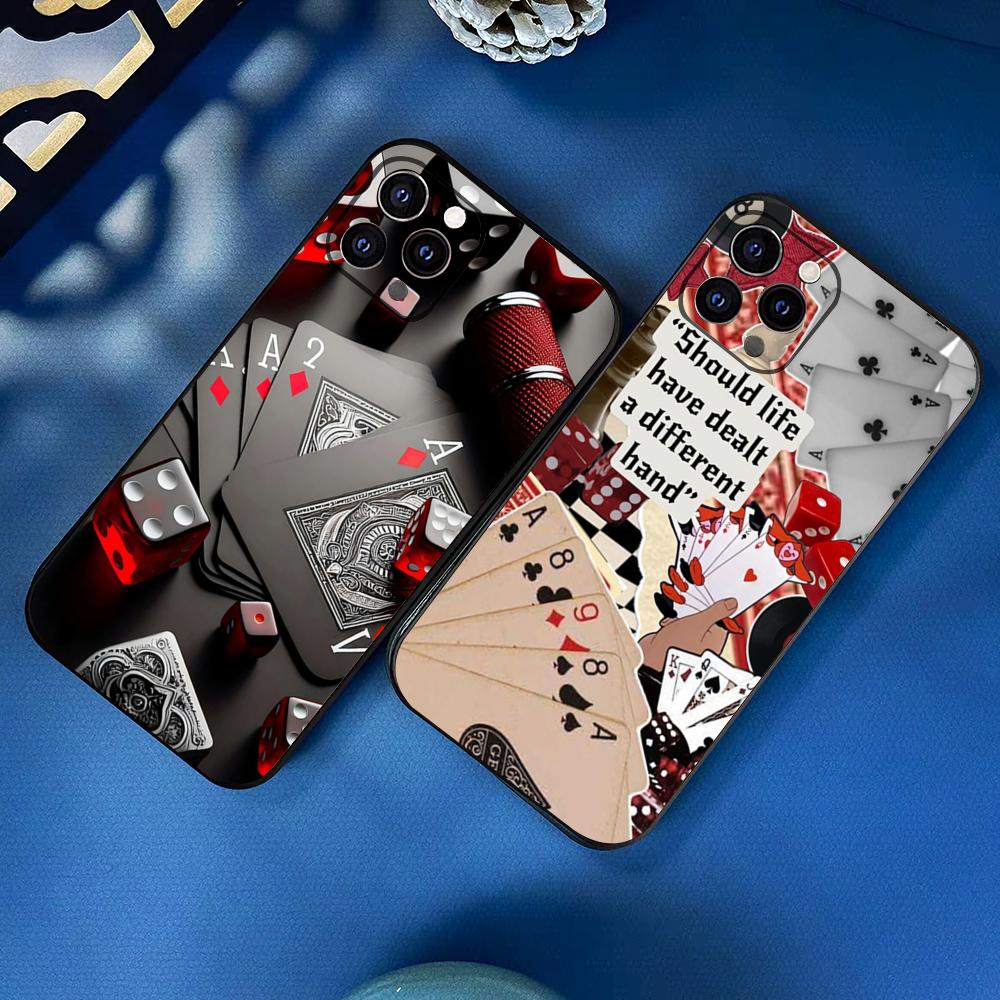 Dices Stakes Pokers Phone Case For IPhone 17 Pro Max 16 15 14 Pro Max 13 11 X Xs Xr 8 7Plus Silicone Cover
