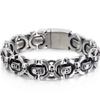 Gothic Skull Head Hand Chain Bracelet for Men Punk Men's Bracelets Male 8.67" Solid Stainless Steel Biker Jewellery