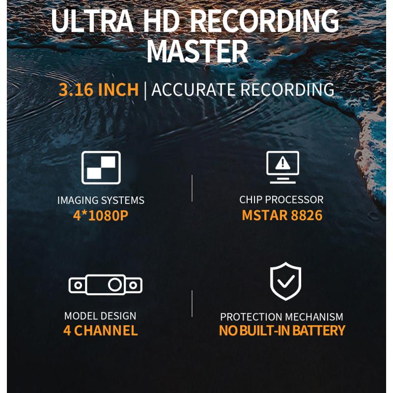 Автомобильный видеорегистратор TiESFONG, 4 канала, A99 FHD 1080P, для автомобильного видеорегистратора, 360°, автоматический видеорегистратор, ночное видение, поддержка WiFi, круглосуточный парковочный монитор