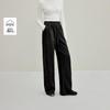 INMAN Women's Cotton Drawstring Wide-Leg Pants