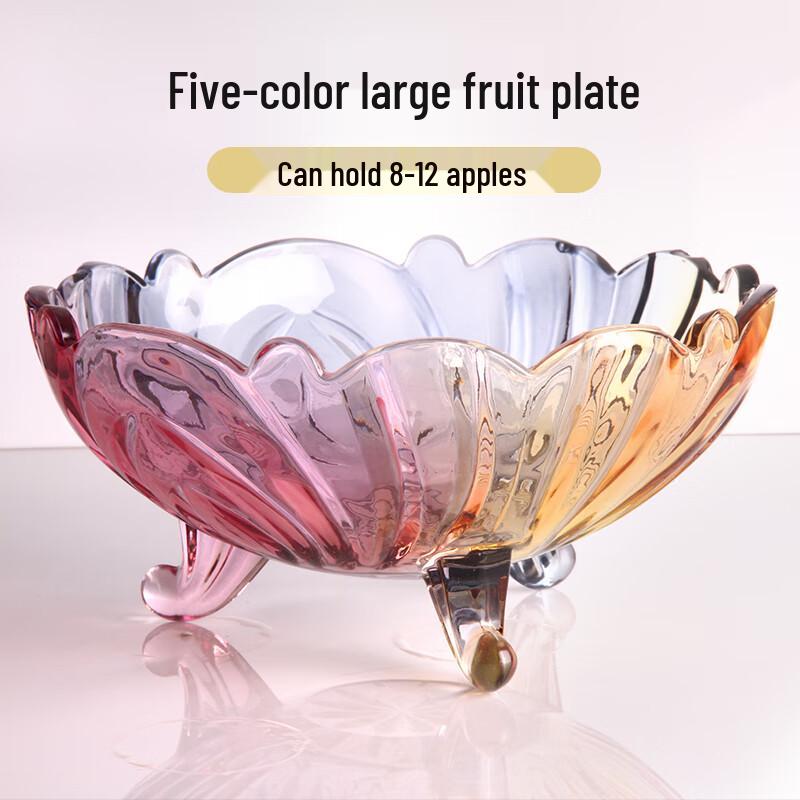 Кристальная стеклянная тарелка для фруктов в скандинавском стиле