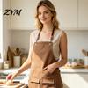 Floral Arrangement Apron Waterproof Kitchen with Pockets, Chef Cooking for Men Women, Easy Clean Cross Back Work Barista, Gardening, Painting