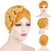 Женские шапки-тюрбаны с цветами и рюшами, мусульманский эластичный платок с жемчугом, капот, женские аксессуары для волос, индийская кепка-тюрбан, Mujer