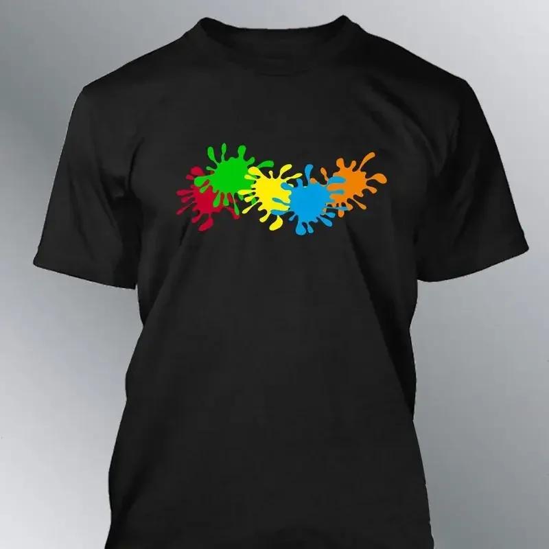 Футболка Пятна Живопись S M L XL Унисекс Художник Пейнтбол Аирсофт