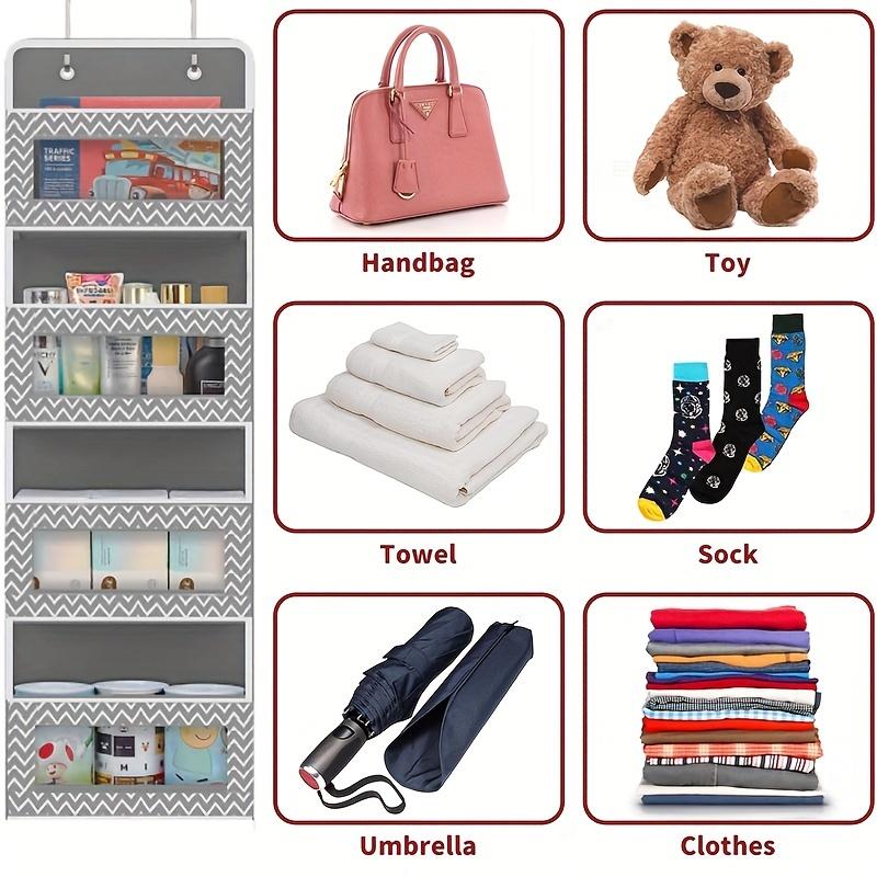 1шт 4-х уровневый подвесной органайзер для двери, стеллаж для хранения, большая вместимость, подвесной ящик для хранения косметики, игрушек
