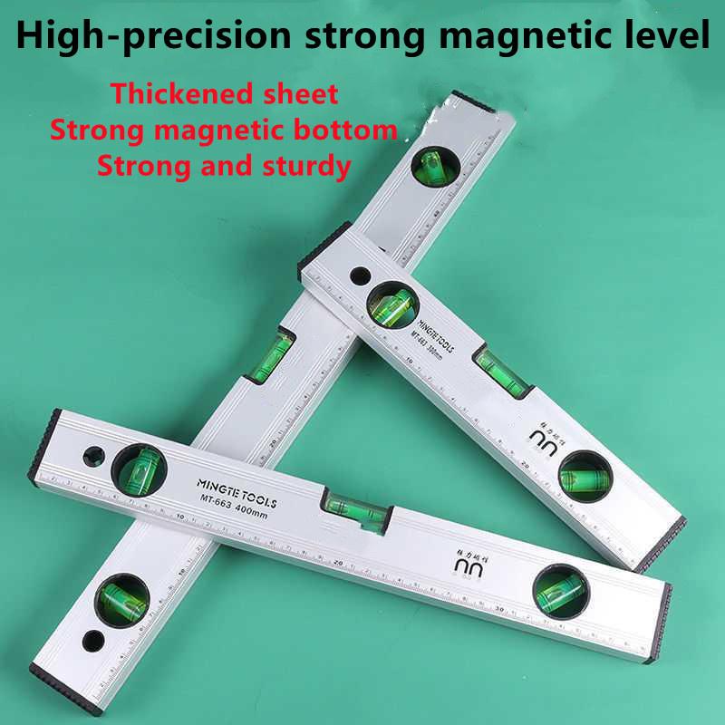 Magnetic Mini Spirit Level High Precision High Bearing Ruler Balance Horizontal Ruler Lever Bubbles Home Decoration Measurement