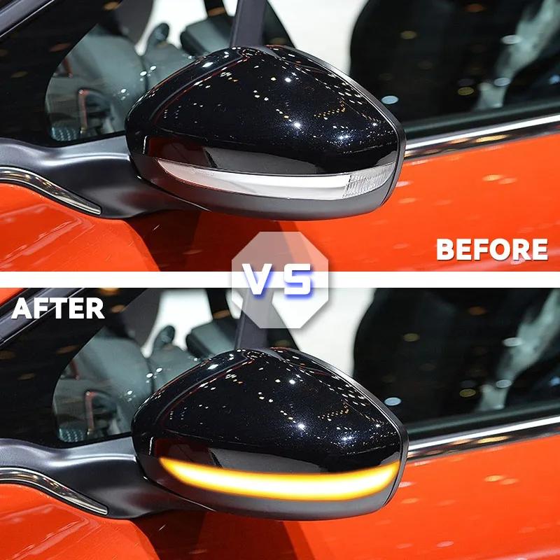 Для Peugeot 208 2008 2012 2013 2014 2015 2016 2017-2020 Citroen C3 Светодиодные динамические указатели поворота Боковые зеркала Индикаторы Поворотники