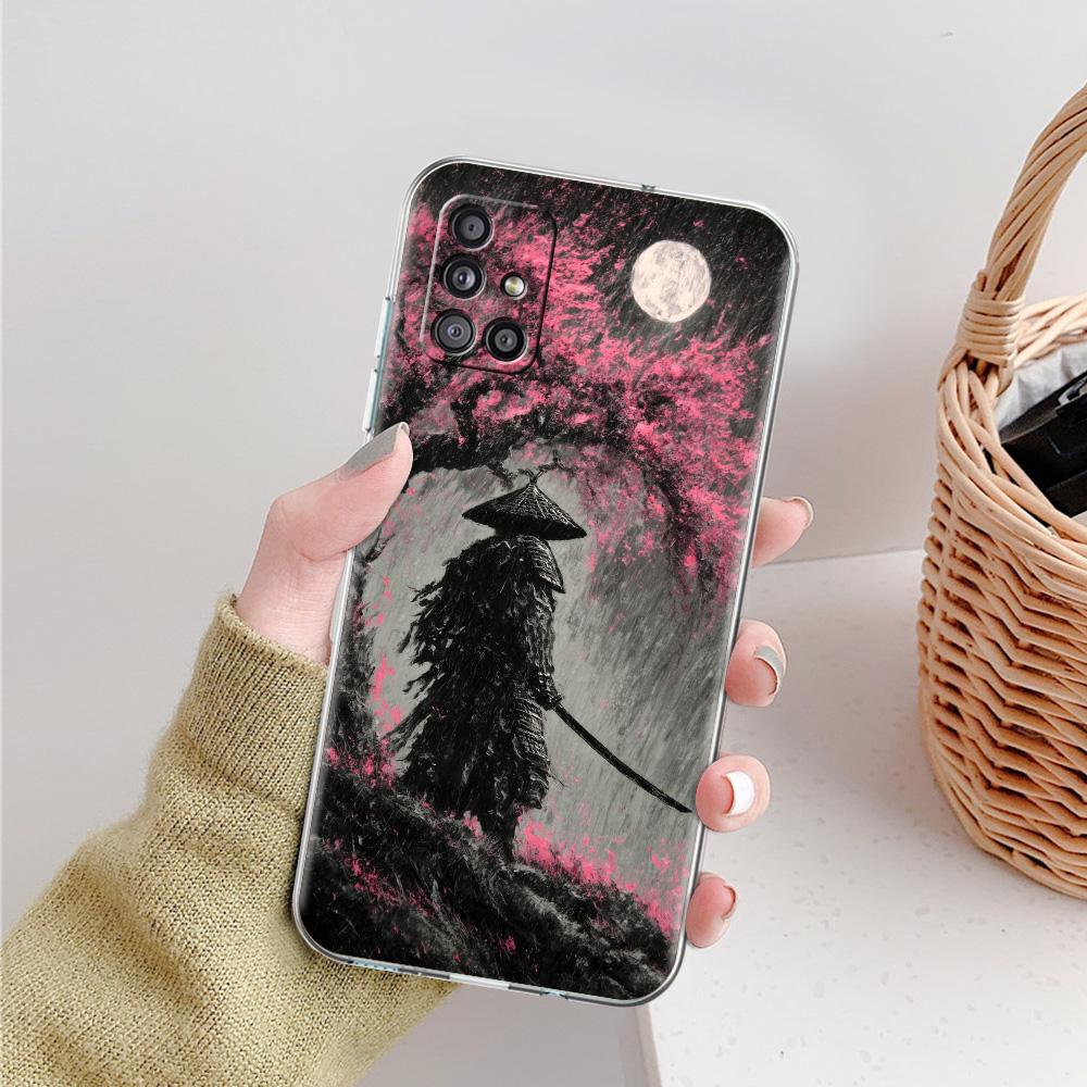 Чехол для Samsung A15 A13 A35 A55 A51 A71 A41 A31 A21S A03S A05 A17 A23 A25 A33 A53 A73 5G A07 4G Покрытие Бусидо Самурай