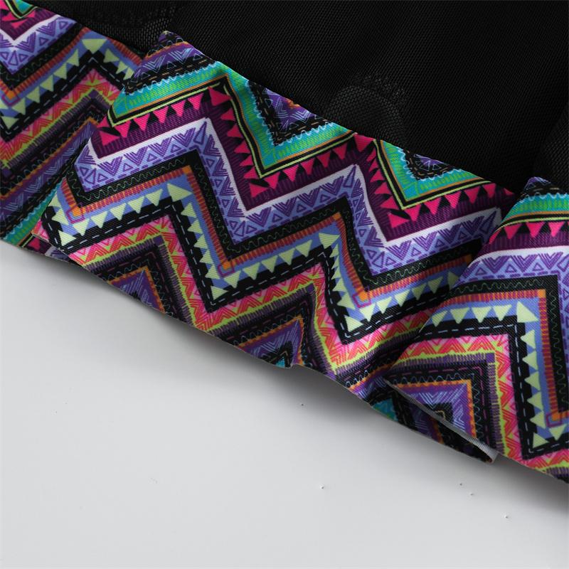 Женский купальный костюм с высокой талией и открытой спиной, пляжный купальник-танкини, цельный купальник без рукавов с принтом, пляжная одежда