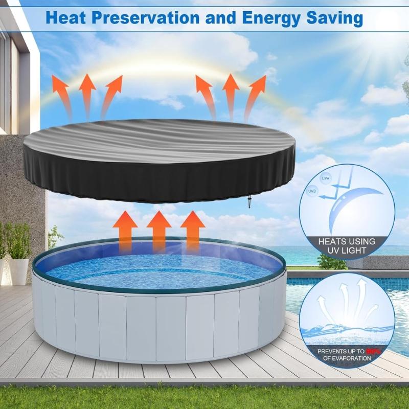 Portable Dog Pool Cover Round Shape Easy to Use Kids Swimming Pool Cover Foldable Tub Pool Protector Sleeve Case