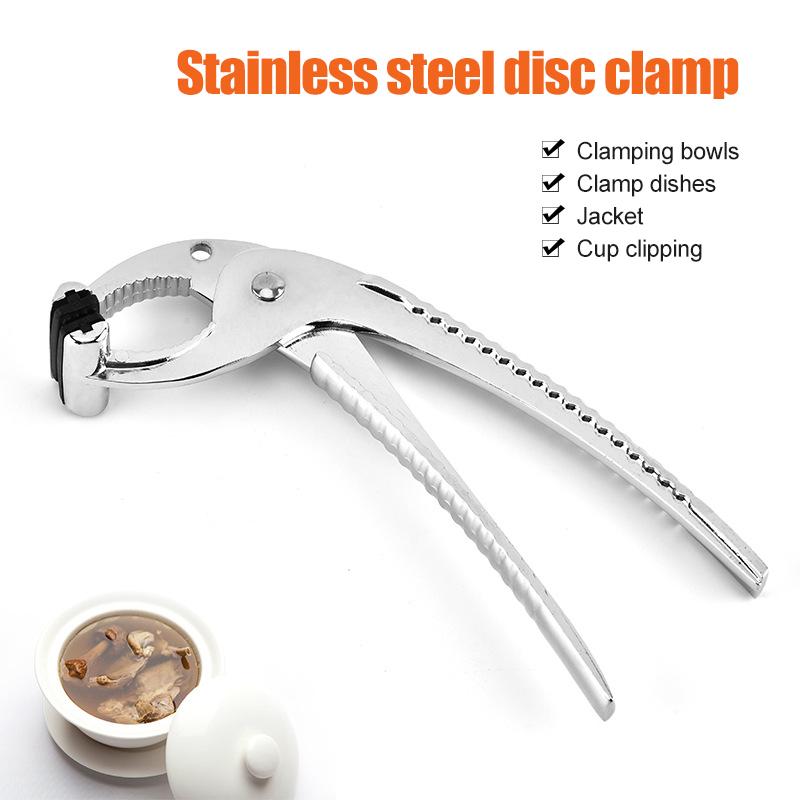 Stainless Steel Anti-Scalding Dish Clip Scald Proof Tongs Bowl Clamp Tongs Gripper