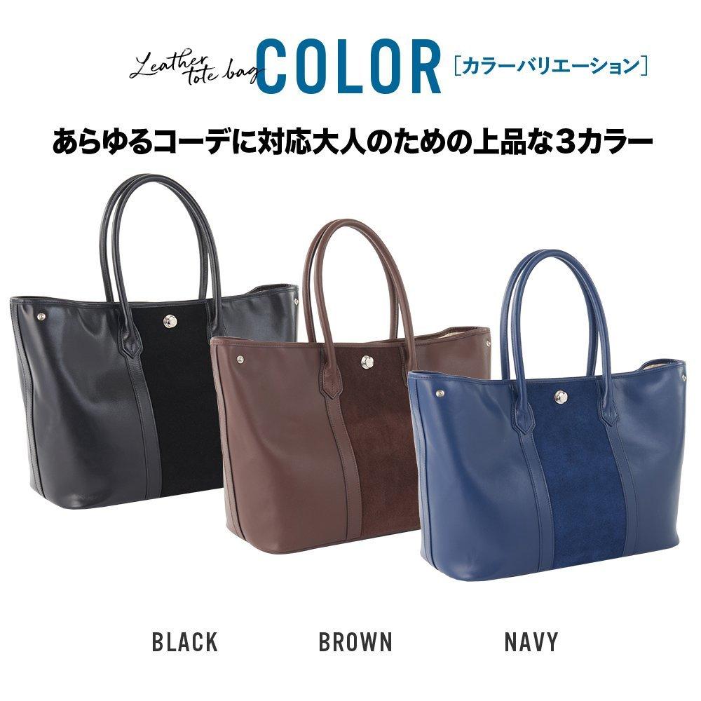 GOLDMEN Leather Tote Bag for Men and Women, GA206 (Brown)