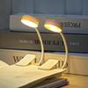 Мини LED Лампа для Чтения Книг Портативная Настольная Лампа с Клипсой 3 Режима Защита Глаз Работа от Батарей Регулируемая Яркость Прикроватная Лампа для Чтения USB Ночник