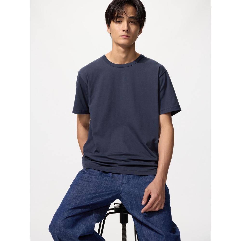 Uniqlo Футболка Japan Air Rhythm Cotton с круглым вырезом