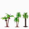 5PCS Simulated Coconut Tree Rainforest Train Railroad Decor Dollhouse Simulation Coconut Palm Tree Model Building Landscape
