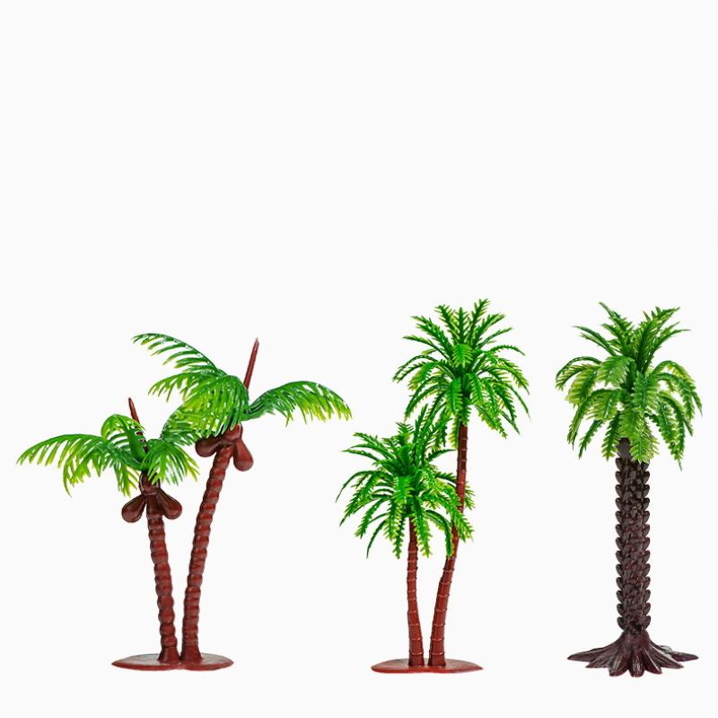 5 ШТ. Имитация кокосовой пальмы, декор для железной дороги, кукольного домика, модель кокосовой пальмы, ландшафт для строительства