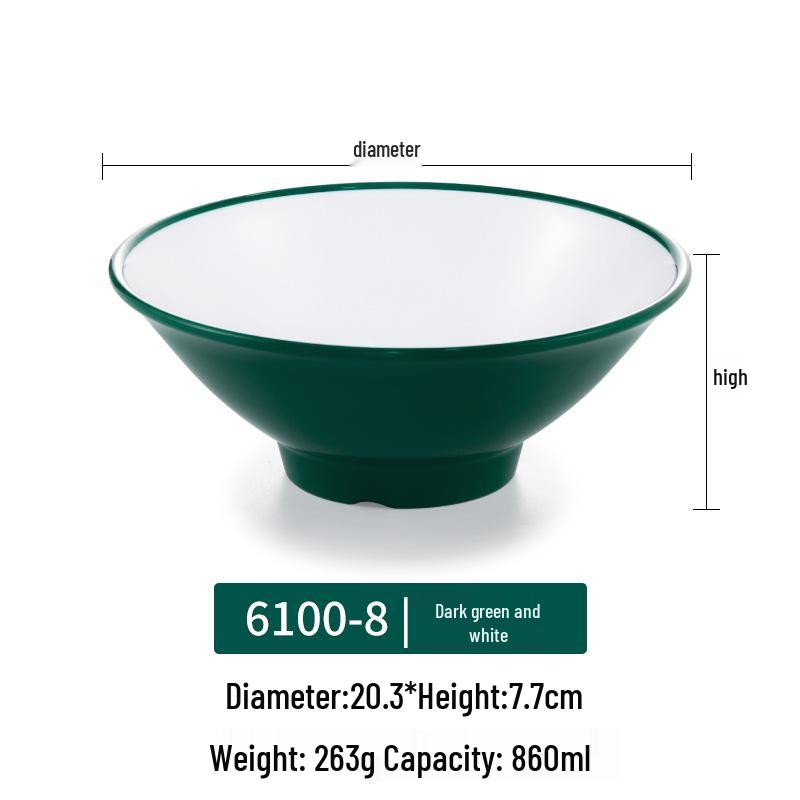 Большая миска для рамена из меламина для лапшичных - Коническая миска для Луосифэнь, Мала Тан, супа и рисовой лапши