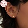 S925 Sterling Silver Christmas Tree Stud Earrings for Women - Fashionable and Simple Holiday Jewelry