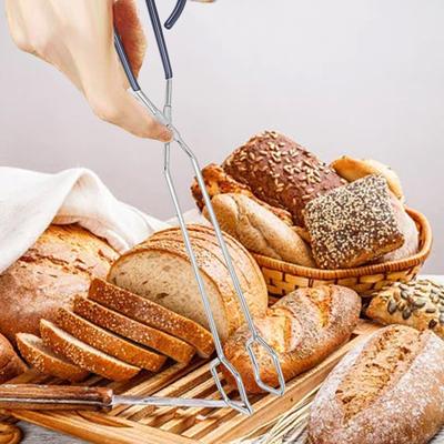 Щипцы для ножниц для еды, нержавеющая сталь, нескользящая длинная ручка, защита от ожогов, многофункциональный стейк, хлеб, карбон, зажим для сервировки, зажим для гриля, кухонные принадлежности для барбекю