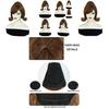 Cos Female Costume Wig With Slanted Bangs And Vintage Flipped Ends Made Of Hightemp Silk For Cosplay