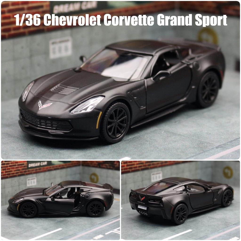 1/36 Chevrolet Corvette C6-R Игрушечная модель автомобиля для детей RMZ CiTY Diecast Racing Миниатюрная коллекция с инерционным механизмом Подарок для мальчиков