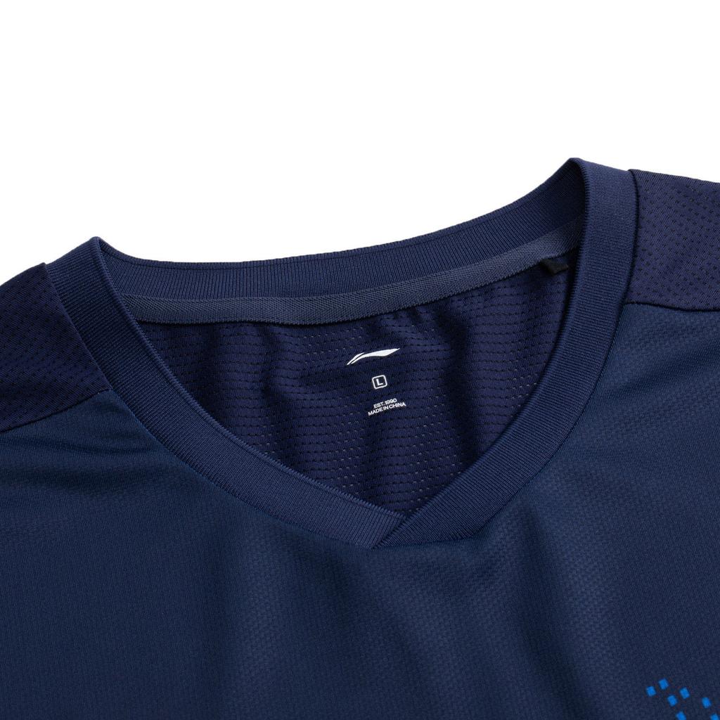 Li Ning Badminton Collection T Shirt Unisex Sailor Blue AAYV167-4