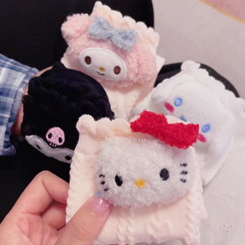 Аниме Кавайи Sanrio Длинные Хлопковые Носки Милые Hello Kitty My Melody Cinnamoroll Kuromi Носки Носки для Девочек Осень Зима Теплые Носки