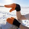 1 Pair Funny Knitted Gloves Goose Design Thickened Plush Lining Warm Gloves Non-Slip Performance Props