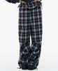 Tuomio Frill Layered Check Pants [Blue]
