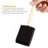 50Pcs Sponge Brush Set 1/2'' Lightweight Sponge Paint Brush with Wooden Handle DIY Graffiti Acrylics Painting Crafts Staining