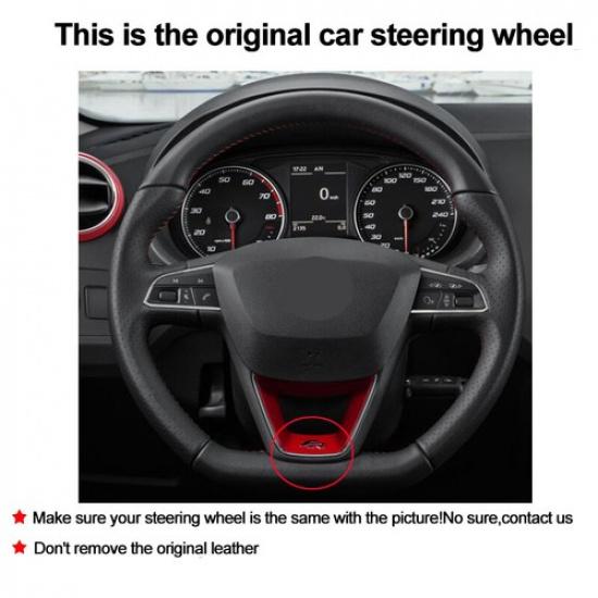 DIY Car Steering Wheel Cover For Seat Leon Ibiza FR|Cupra Alhambra FR Line Ateca