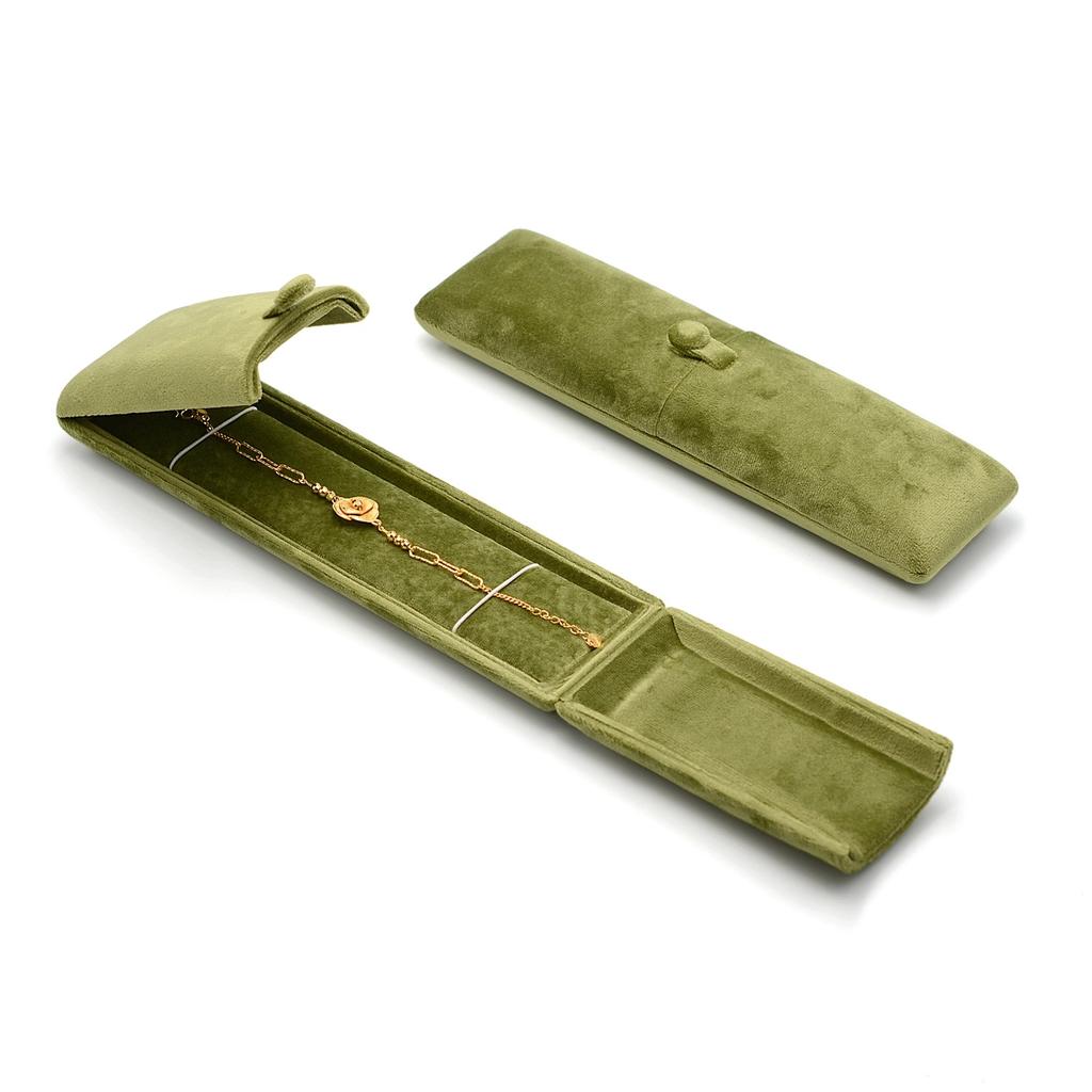 Двухъярусная шкатулка для украшений из изумрудно-зеленого бархата для колец, серег, ожерелий, браслетов и браслетов-манжет. Элегантная упаковка для украшений, решение для хранения