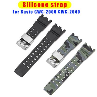 Силиконовый ремешок для Casio GWG-2000 GWG-2040 мужские спортивные водонепроницаемые часы TPU аксессуары браслет