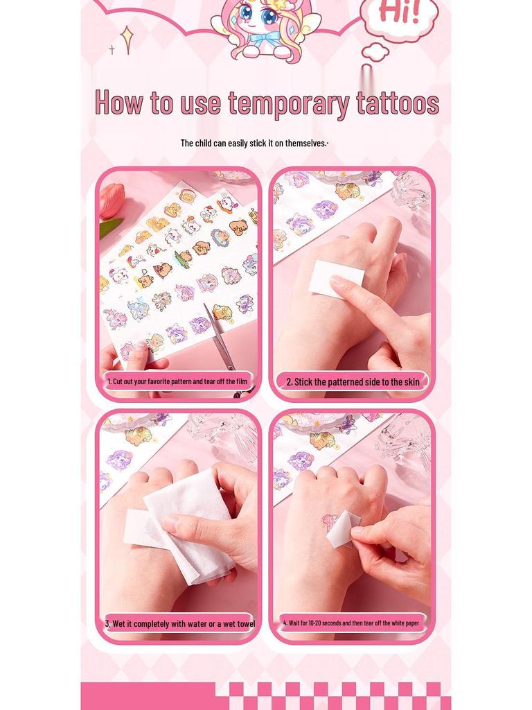 Iridescent Nail Stickers Gift Set: Cute Manicure Toy for Kids