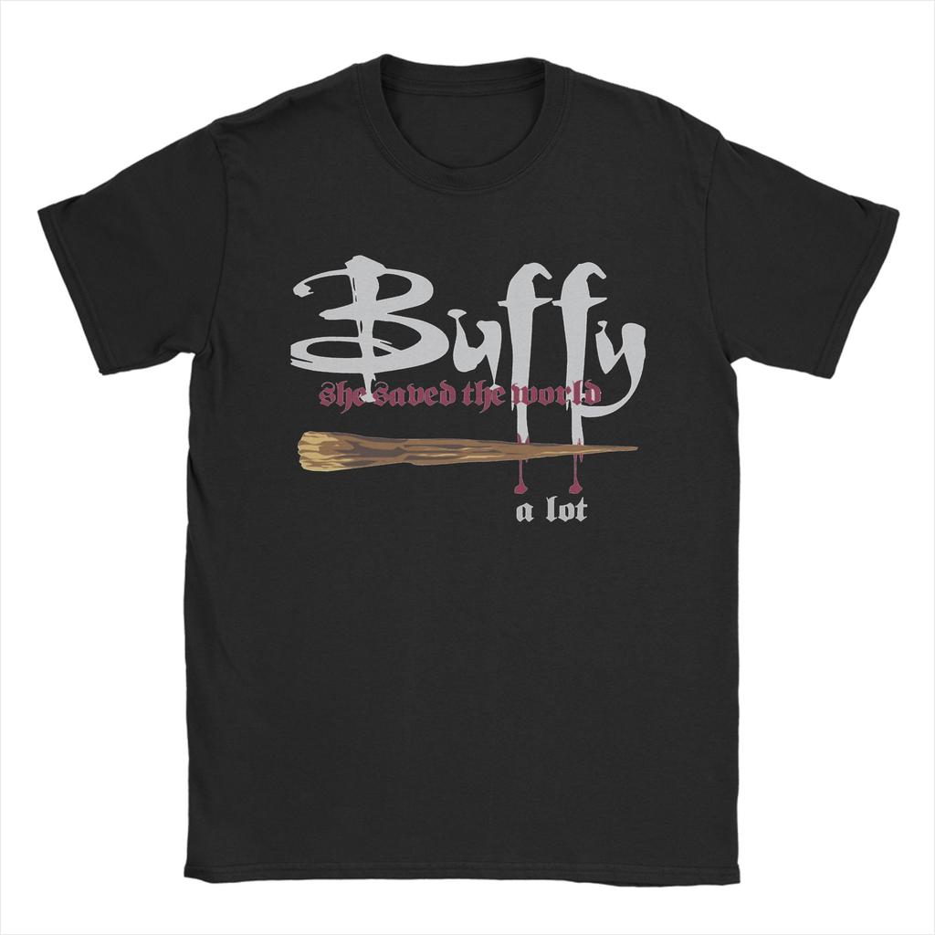 Buffy the Vampire Slayer Collage  T Shirts Men Women's Cotton Novelty T-Shirt Round Neck  Tees Short Sleeve Clothing Plus Size