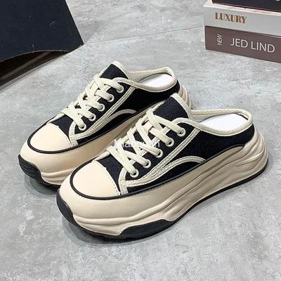 Осенние женские тапочки, износостойкие, нескользящие, многофункциональные, повседневные, удобные, на шнуровке, холщовые женские тапочки