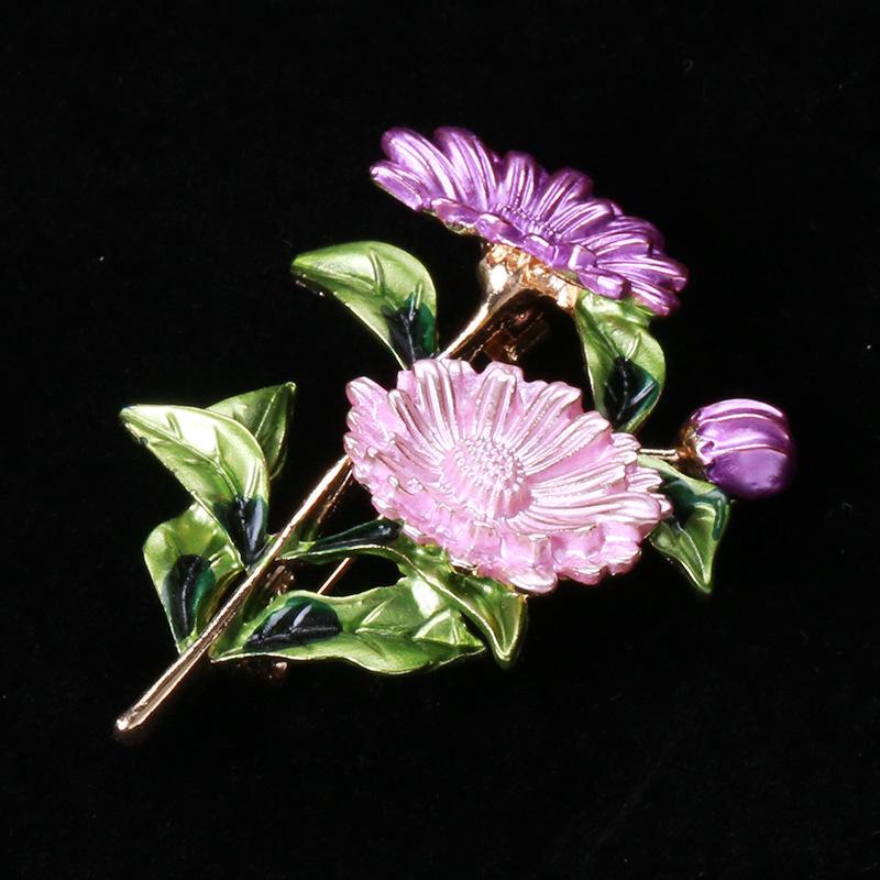 Осенне-зимняя ретро-брошь «Маргаритка», женская булавка для пальто премиум-класса, универсальный значок для свитера, персонализированные аксессуары, тренд