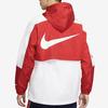 Nike Sport Splice Large Hook Hooded Logo Jacket Men Jackets Red White DJ4131-657