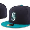 Кепка Seattle Mariners с закрытым затылком для защиты от солнца, парная кепка, вышитая кепка, бейсболка с полным покрытием