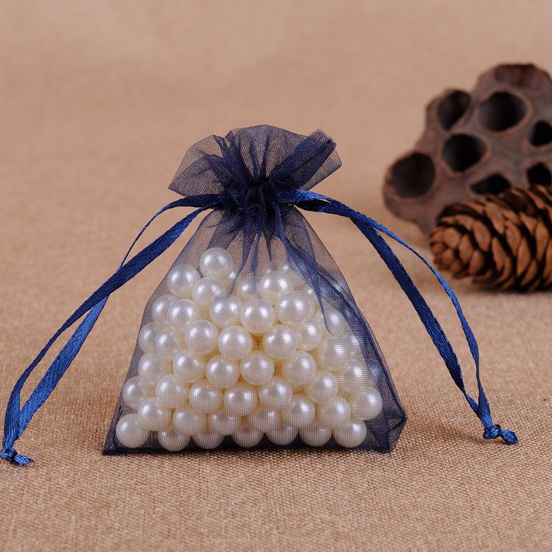 100PCS Various colors and sizes Organza Drawstring Bag Jewelry Packaging Bags Wedding Gift Storage Drawstring Pouches