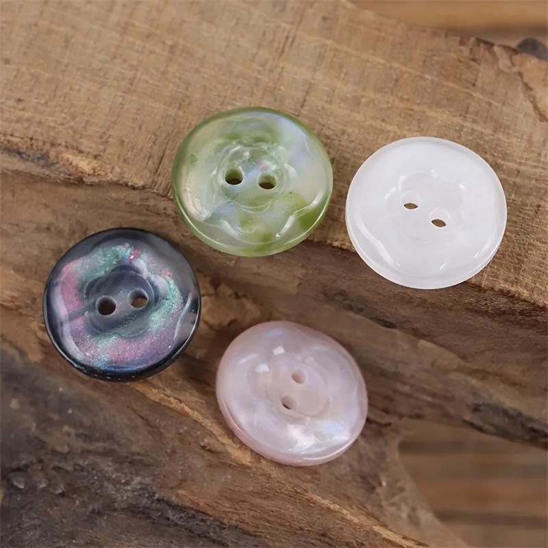 10 ШТ. Мерцающая детская вязаная блузка с пуговицами в виде ракушек Круглая цветочная 11,5 мм/15 мм